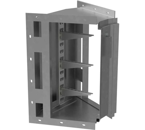 Короб кабельный блочный угловой горизонтальный Система КМ с внутренним углом поворота на 45 градусов ККБ-УГВ-0,65/0,6 s:2,0 мм ККБ-УГВ-0.65/0.6-2.0