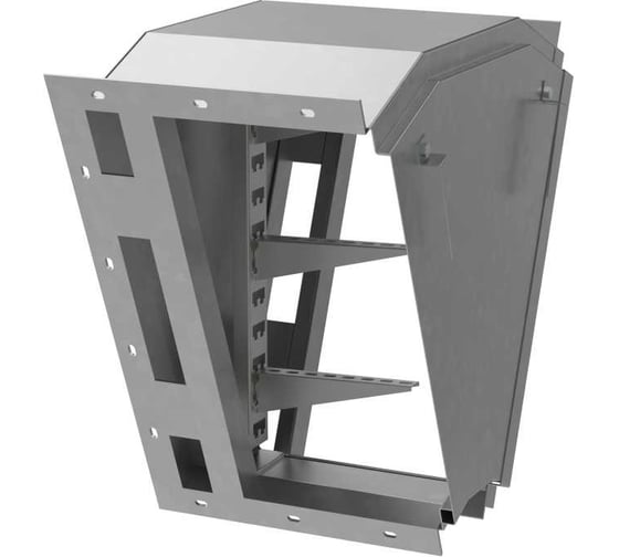 Короб кабельный блочный угловой Система КМ с поворотом вниз на 45 градусов ККБ-УН-0,65/0,4 s:2,0 мм ККБ-УН-0.65/0.4-2.0