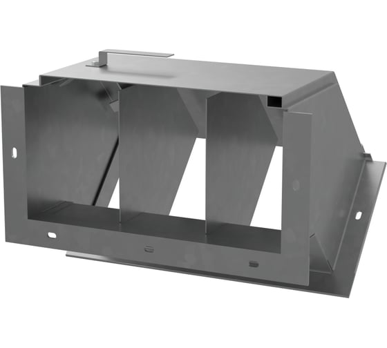 Короб кабельный блочный угловой Система КМ с поворотом вниз на 45 градусов, трехканальный ККБ-3УНП-0,2/0,5 s:2,0 мм ККБ-3УНП-0.2/0.5-2.0