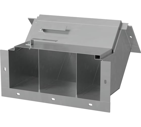 Короб кабельный блочный угловой Система КМ с поворотом вверх на 45 градусов, трехканальный ККБ-3УВП-0,2/0,5 s:2,0 мм ККБ-3УВП-0.2/0.5-2.0