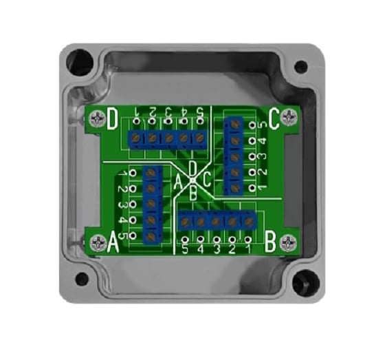 Коробка распределительная пластиковая Магнито-Контакт КРП 5 жил / DALI / DMX 5x4 (винтовые клеммы) (глухая) 00-00032227 1