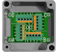 Коробка распределительная пластиковая Магнито-Контакт КРП 5 жил / DALI / DMX 5x4 (нажимные клеммы) (глухая) 00-00032228