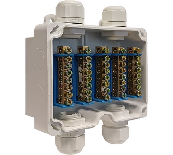 Коробка распределительная пластиковая Магнито-Контакт КРП 5 жил / DALI / DMX 5х8 00-00032223 1