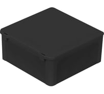 Коробка распределительная двухкомпонентная Тусо для открытой проводки 100х100х45 мм с откидной крышкой черная IP 54 78 шт Рувинил 67245Ч