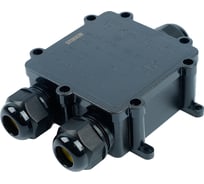 Распределительная коробка STEKKER LD551, количество вводов: 3, поликарбонат, нейлон, цвет черный, размер 130,1х80,5х35,3мм., 50553