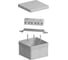 Коробка распределительная огнестойкая (HF) двухкомпонентная Система КМ FIREFORT КРОПС-P3, IP67, 80х80х50 мм, для кабелей до 4 мм2, 3 клеммы KR0231 FRJB2-KM-P3-4-03-КРОПС-IP67 2