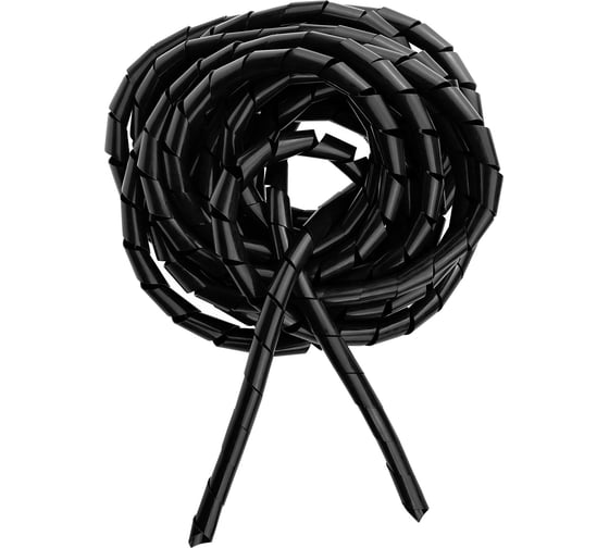 Лента спиральная монтажная MasterProf 6-8мм, 5м, чёрная ЭТ.010086