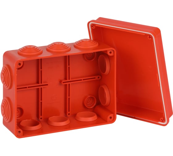 Распаячная коробка ЭРА KORv-150-110-70-10g-OR-FR ОП огнестойкая 150х110х70мм оранжевая с гермовводами 10 вх. IP55 Б0071910