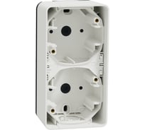 2-ой наружный бокс Systeme Electric Mureva Styl белый, для накладного вертикального монтажа SE MUR39912