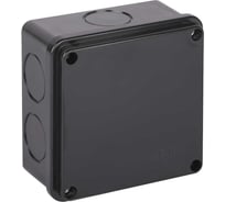 Коробка распаячная для открытой проводки Рувинил Тусо 100x100x50мм без гермовводов черная УХЛ1 IP67 67049Ч