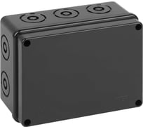 Коробка распаячная для открытой проводки Рувинил Тусо 150x110x70мм без гермовводов черная УХЛ1 IP67 67054Ч