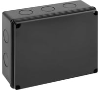 Коробка распаячная для открытой проводки Рувинил Тусо 240x195x90мм без гермовводов черная УХЛ1 IP67 67066Ч
