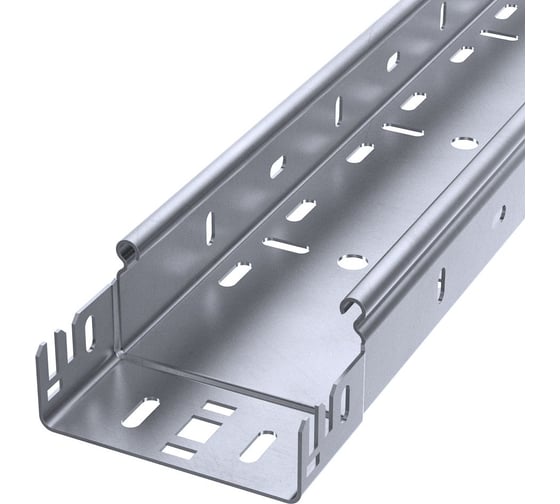 Лоток перфорированный Промрукав Профи INOX (AISI 316) 100х50х3000 (1,0 мм) (6 м/уп) PR16.13491