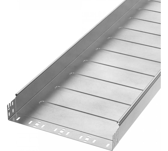 Лоток неперфорированный Промрукав Профи INOX (AISI 304) 400х80х6000 (1,2 мм) (12 м/упаковка) PR16.14071