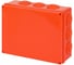 Распаячная коробка ЭРА KORv-240-190-90-12g-OR-FR ОП огнестойкая 240х190х90мм оранжевая на винтах 12 вх. IP55 Б0071912 1