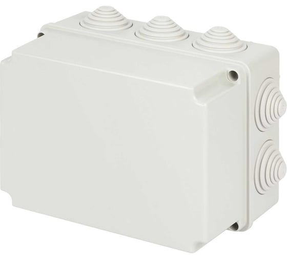 Распаячная коробка ЭРА KORv-190-140-120-10g-44 ОП серая 190х140х120мм на винтах 10 гермовводов IP44 Б0071919