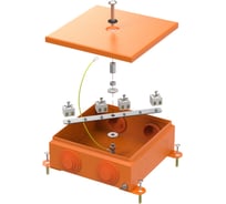 Коробка металлическая огнестойкая Промрукав 70-0380-FR2.5-8 E15-E120 RAL2004 150x150x60 (6 шт/кор) 70-0380-2004-FR2.5-8