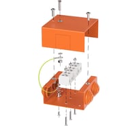 Коробка металлическая огнестойкая Промрукав Е15-Е120 80х80х35 70-0240-FR6.0-6