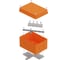 Коробка огнестойкая Промрукав для о/п E15-E120 RAL2003 150х110х90 (6 шт/кор) 40-0351-FR2.5-8 1