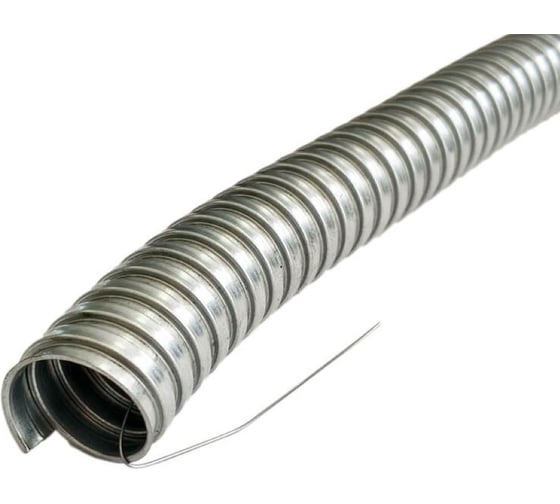 Металлорукав ГОФРОМАТИК Р3-Ц 20 (20 м/уп.) с протяжкой DIY zeta43204 1