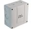 Коробка распределительная EXTHERM 140*140*76 мм IP 66, серая, в комплекте с клеммным рядом 10х10 кв.мм, 76А, JB-100-GR 3