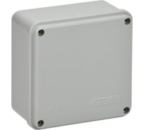 Коробка распаячная IEK КМ41259 для открытой проводки безгалогенная (HF) 100х100х50мм гладкие стенки IP44 серая UKO11-100-100-050-K41-44S
