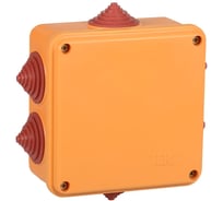 Коробка распаячная огнестойкая IEK ПС безгалогенная (HF) 100х100х50мм 4P 10мм2 IP55 6 вводов UKF30-100-100-050-4-10-09