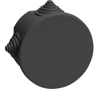Коробка распаячная IEK КМ41237 для открытой проводки с защелкивающейся крышкой безгалогенная (HF) D=75х40мм IP44 4 гермовводов черная (RAL 9005) UKO21-075-040-000-K02-44