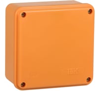 Коробка распаячная огнестойкая IEK ПС безгалогенная (HF) 100х100х50мм 6P 4мм2 IP44 гладкие стенки UKF20-100-100-050-6-4-09