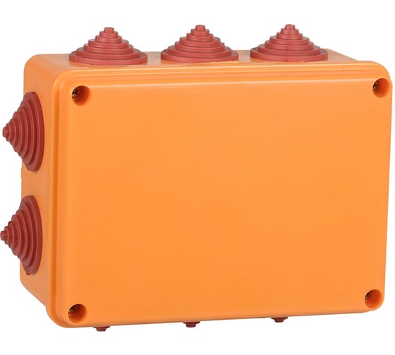 Коробка распаячная огнестойкая IEK ПС безгалогенная (HF) 150х110х70мм 6P 6мм2 IP55 10 вводов UKF30-150-110-070-6-6-09