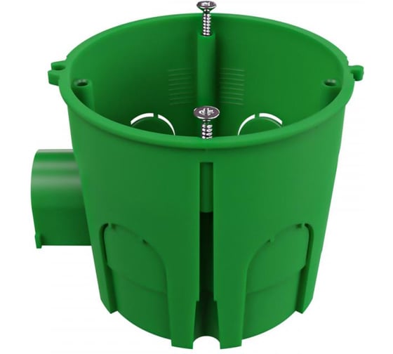 Коробка установочная Greenel (200шт) D68x62 для кирпичных стен, ЗЕЛЕНАЯ GE40014-10