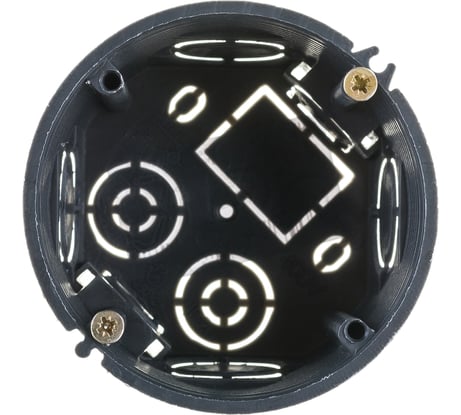 Установочная коробка ЭРА КУТ 68х40мм для твердых стен, саморезы, черная IP20 Б0051810