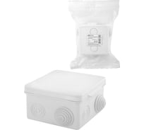 Коробка распределительная TDM ELECTRIC 80х80х50мм, крышка, IP54, 7 входов, белая SQ1401-0922