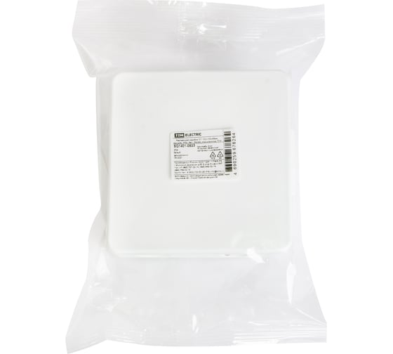 Коробка распределительная TDM ELECTRIC 100х100х55мм, крышка, IP54, 8 входов, белая SQ1401-0923