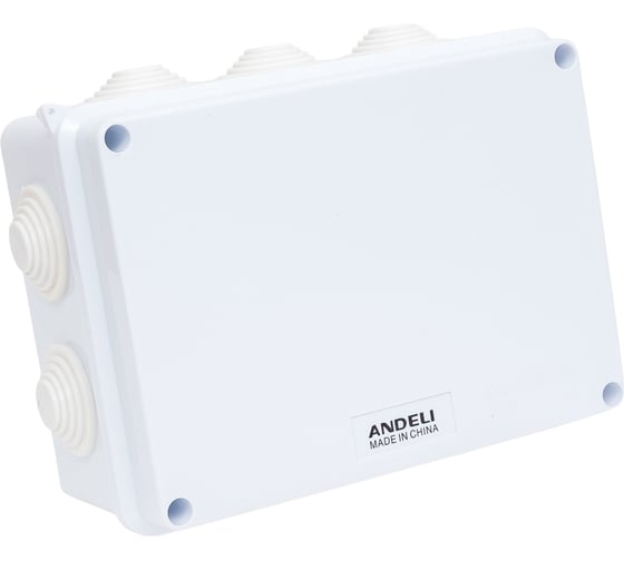 Распаечная коробка с крышкой ANDELI 150х110х70 10 входов, IP65 ADL18-602