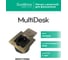 Лючок с розеткой Systeme Electric MultiDesk 2К+З, 16А/250В, IP44 с монтажной коробкой для стены, фальшпола, стола, античная латунь MDK21102BA 9