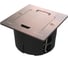 Лючок с розеткой Systeme Electric MultiDesk 2К+З, 16А/250В, IP44 с монтажной коробкой для стены, фальшпола, стола, медь MDK21102CA 8