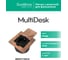 Лючок с розеткой Systeme Electric MultiDesk 2К+З, 16А/250В, IP44 с монтажной коробкой для стены, фальшпола, стола, медь MDK21102CA 9