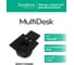 Лючок с розеткой Systeme Electric MultiDesk 2К+З, 16А/250В, IP44 с монтажной коробкой для стены, фальшпола, стола, черный матовый MDK21102MBA 9