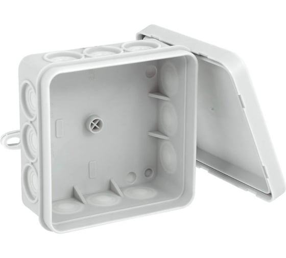 Распределительная коробка OBO Bettermann 85x85x40, IP55, 12 вводов D=16, серая 10 шт 2000342