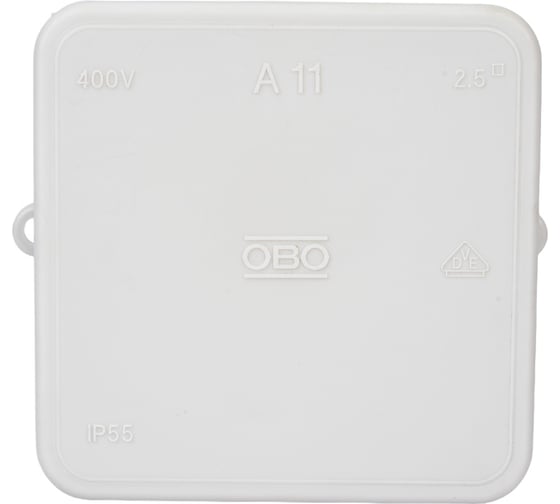 Распределительная коробка OBO Bettermann 85x85x40, IP55, 12 вводов D=16, серая 10 шт 2000342