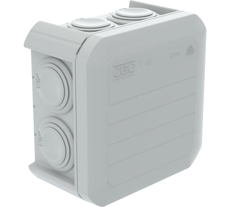 Распределительная коробка OBO Bettermann 90x90x52, полипропилен, IP55, 7xM25,cерая 5 шт 2007045