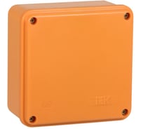 Коробка распаячная огнестойкая ПС безгалогенная IEK (HF) 100x100x50 мм, 4P, 4 мм2, IP44, гладкие стенки UKF20-100-100-050-4-4-09