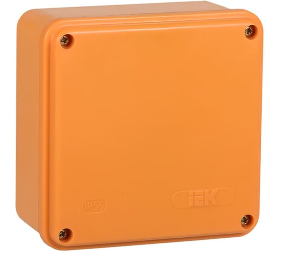 Коробка распаячная огнестойкая ПС безгалогенная IEK (HF) 100x100x50 мм, 4P, 4 мм2, IP44, гладкие стенки UKF20-100-100-050-4-4-09