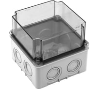 Коробка распределительная пластиковая Mete Enerji 110x110x100, высокая, прозрачная крышка, IP67 40201207