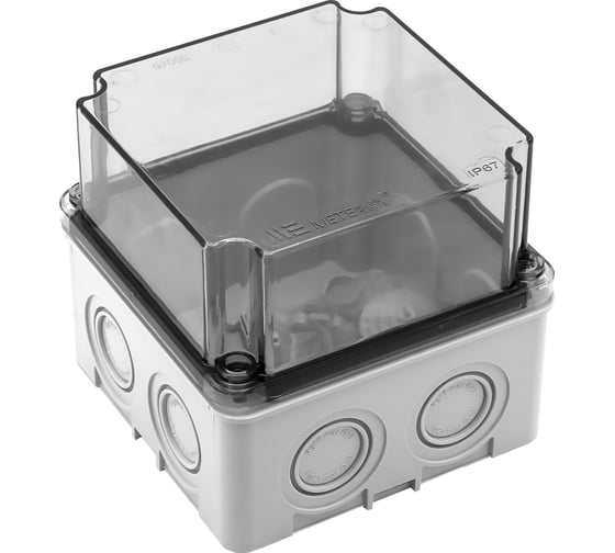 Коробка распределительная пластиковая Mete Enerji 110x110x100, высокая, прозрачная крышка, IP67 40201207