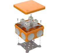 Огнестойкая коробка Промрукав для о/п двухкомпонентная Е15-Е60 100x100x50 60-0300-FR6.0-4-8-Р