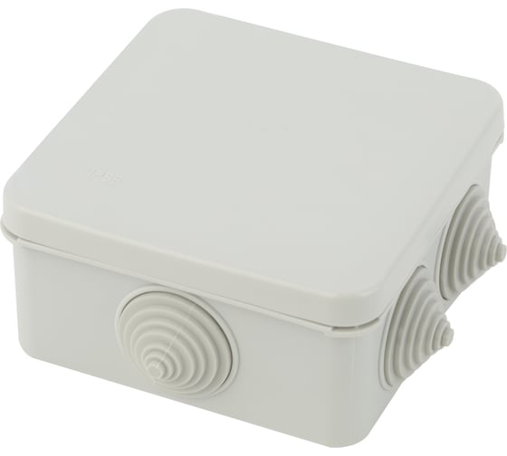 Распаечная коробка ЭРА KORz-100-100-50-6gv открытой установки КОР 100x100x50мм Б0055757