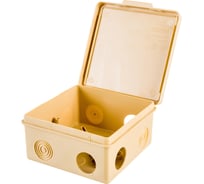 Распаечная коробка Урал ПАК для открытой проводки под светлое дерево 100*100*50мм (квадраная), 8 входов ( герм.), КО-83011100-018