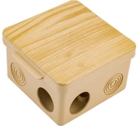 Распаечная коробка Урал ПАК для открытой проводки под светлое дерево 80*80*50мм (квадратная), 7 входов КО-82011080-032